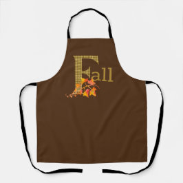 Fancy gespeelde Herfst Word Art Schort