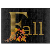 Fancy gespeelde Herfst Word Art Snijplank (Voorkant)