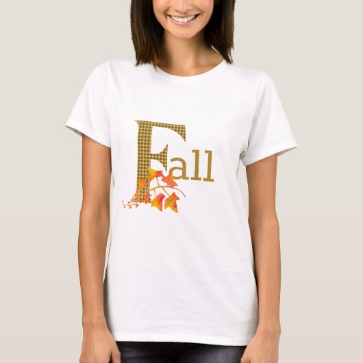 Fancy gespeelde Herfst Word Art T-shirt (Voorkant)