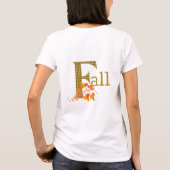 Fancy gespeelde Herfst Word Art T-shirt (Achterkant)