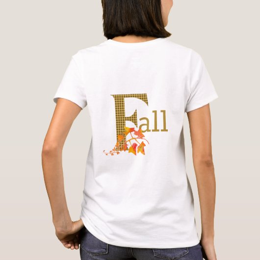 Fancy gespeelde Herfst Word Art T-shirt (Achterkant)
