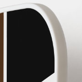 Fancy gespleten zwarte cacao-raceband pickleball paddle (Links Detail)