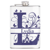 Fancy Gesplitste monogram Letter "L" Heupfles (Voorkant)