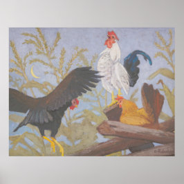 Fancy gevogelte – Kleurrijk gevogelte door Kulhane Poster