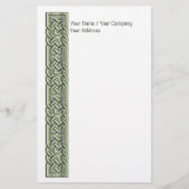 Fancy gevuld Celtic Knoks Green Briefpapier (Voorkant)