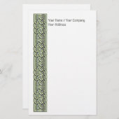 Fancy gevuld Celtic Knoks Green Briefpapier (Voorkant / Achterkant)