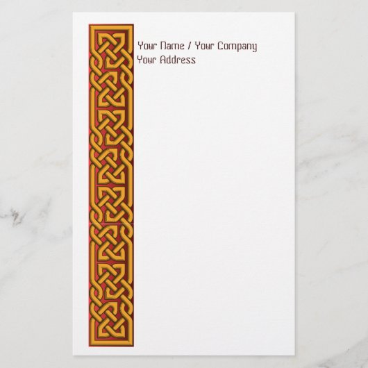 Fancy gevuld Keltische knobbels Gold Briefpapier (Voorkant)