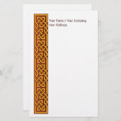 Fancy gevuld Keltische knobbels Gold Briefpapier (Voorkant / Achterkant)