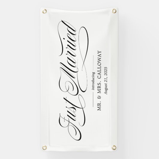 Fancy gewoon gehuwde autobanner spandoek (Verticaal)