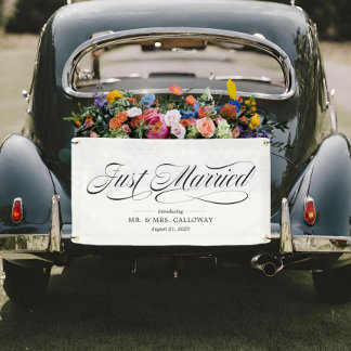 Fancy gewoon gehuwde autobanner spandoek