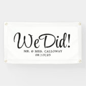 Fancy gewoon gehuwde autobanner spandoek (Horizontaal)