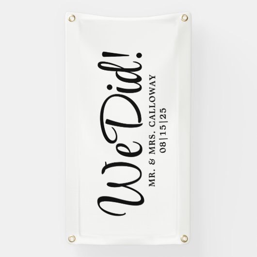 Fancy gewoon gehuwde autobanner spandoek (Verticaal)