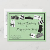 Fancy Gift Boxes Corporate Photo Holiday Postcard Briefkaart (Voorkant / Achterkant)