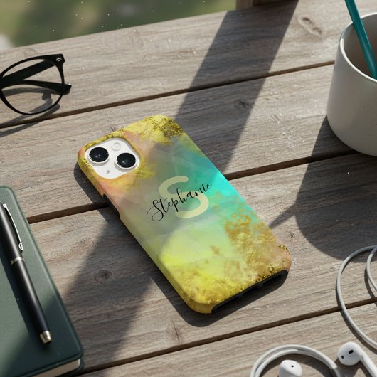 Fancy Glam Abstract Goud Metallic Folie Glitter Case-Mate iPhone Case