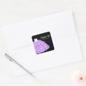 Fancy Glam Gown-jurken Vierkante Sticker (Envelop)