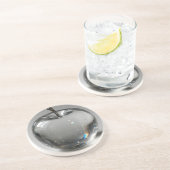 fancy glanzende glasappel zandsteen onderzetter (Zijkant)