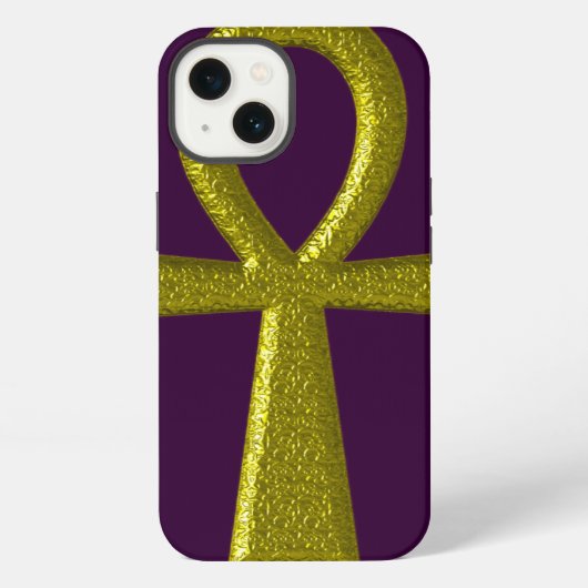 Fancy Gold Ankh iPhone Hoesje (Achterkant)