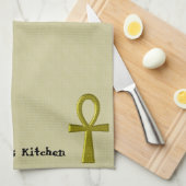 Fancy Gold Ankh Kitchen Towelen Theedoek (Quarter Fold)