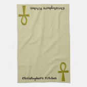 Fancy Gold Ankh Kitchen Towelen Theedoek (Verticaal)