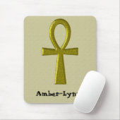 Fancy Gold Ankh Mousepad Muismat (Met muis)