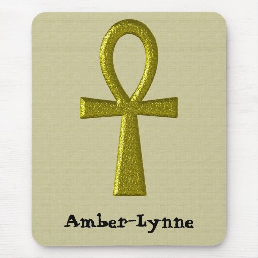 Fancy Gold Ankh Mousepad Muismat (Voorkant)