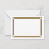 Fancy Gold Border Persoonlijke flatnote-kaarten Notitiekaartje (Achterkant)