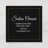 Fancy Gold Glitter Lux Vierkante Visitekaartje (Achterkant)