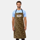 Fancy Gold Leaf Filigree Pattern Brown Schort (Gedragen)