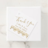 Fancy Gold Lettering Hartelijk dank Bedankjes Labels (In situ)