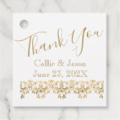 Fancy Gold Lettering Hartelijk dank Bedankjes Labels (Voorkant)