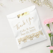 Fancy Gold Lettering Hartelijk dank Bedankzakje (Gezegeld)