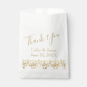 Fancy Gold Lettering Hartelijk dank Bedankzakje (Voorkant)