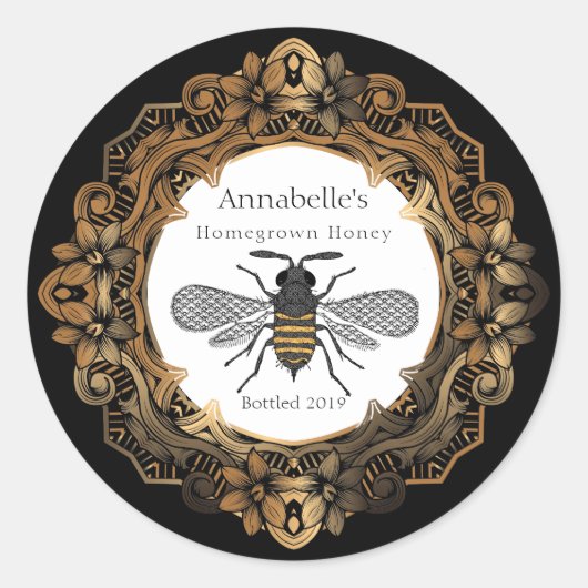 Fancy Gold Lijst Honey Label (Voorkant)