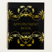 Fancy Gold  Lijst op zwart Benoemingboek Planner (Voorkant)