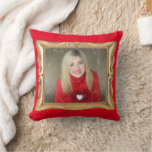 Fancy Gold Lijst & Red Custom Uw Fotopiloot Kussen (Deken)