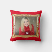 Fancy Gold Lijst & Red Custom Uw Fotopiloot Kussen (Voorkant)