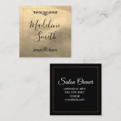 Fancy Gold Lux Vierkante Visitekaartje (Voorkant / Achterkant)