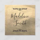 Fancy Gold Lux Vierkante Visitekaartje (Voorkant)