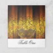 Fancy Gold Masquerade Escort Kaarten Plaatskaartje (Buitenkant ongevouwen)