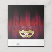 Fancy Gold Masquerade Escort Kaarten Plaatskaartje (Buitenkant ongevouwen)