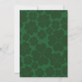 Fancy Gold Shamrock St. Patrick's Party Invitation Kaart (Achterkant)