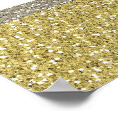 Fancy Gold Silver Glitter Design Separkgrafiek Poster (Hoek)