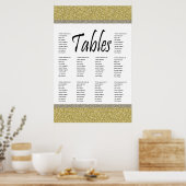 Fancy Gold Silver Glitter Design Separkgrafiek Poster (Keuken)