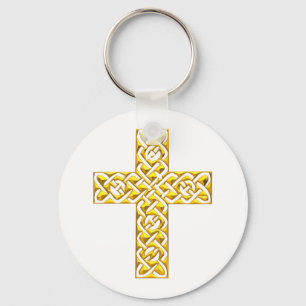 Fancy Golden Cross Sleutelhanger