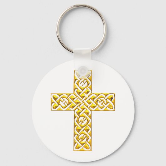 Fancy Golden Cross Sleutelhanger (Voorkant)