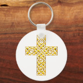 Fancy Golden Cross Sleutelhanger (Voorkant)