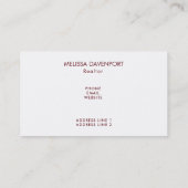 Fancy Golden Snowflakes Visitekaartje (Achterkant)