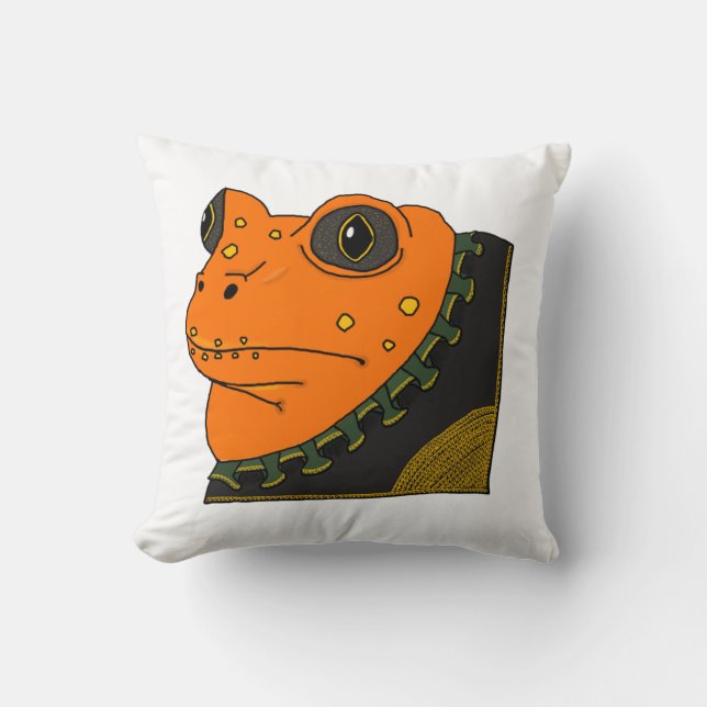 Fancy Golden Toad Pillow Kussen (Voorkant)