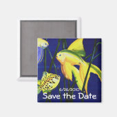 Fancy Goldfish Aquarium, sparen de Datum! Magneet (Voorkant / Achterkant)