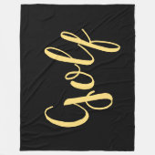 Fancy GOLF script op vet modern elegant zwart Fleece Deken (Voorkant)